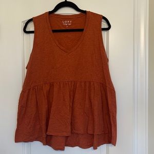 Loft peplum tank